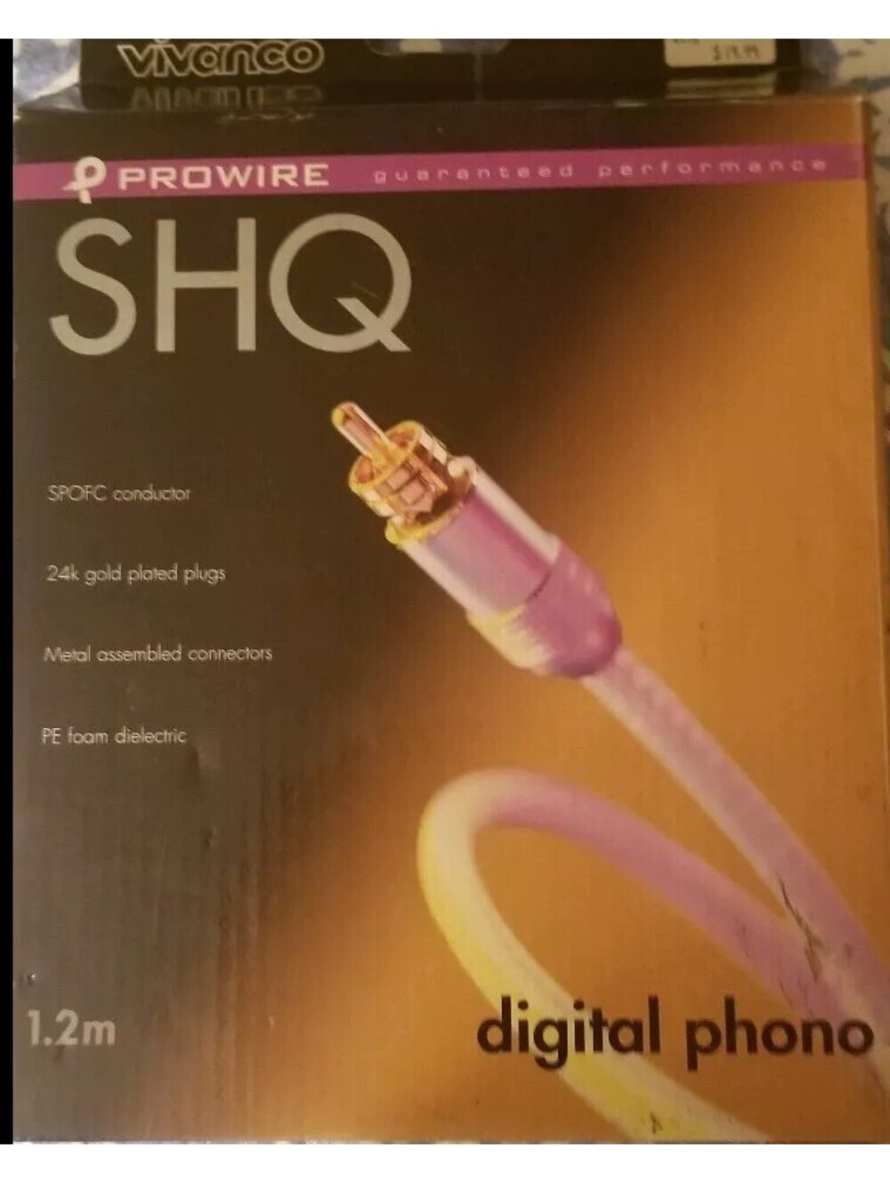 Prowire SHQ Digital Phono 1.2m Gold Plated - New and Boxed